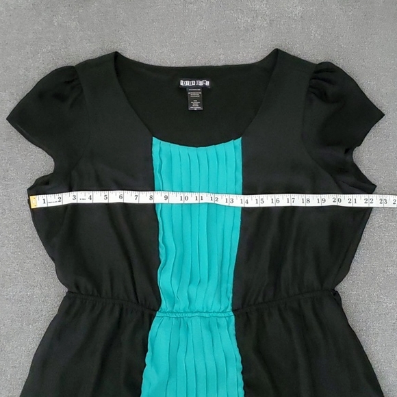🆕️ PAPERDOLL Black & Turquoise Chiffon Dress WOMEN'S SIZE: 2X - Picture 8 of 11